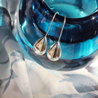 silver drop earrings