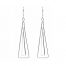 Silver Wire Triangle Earrings