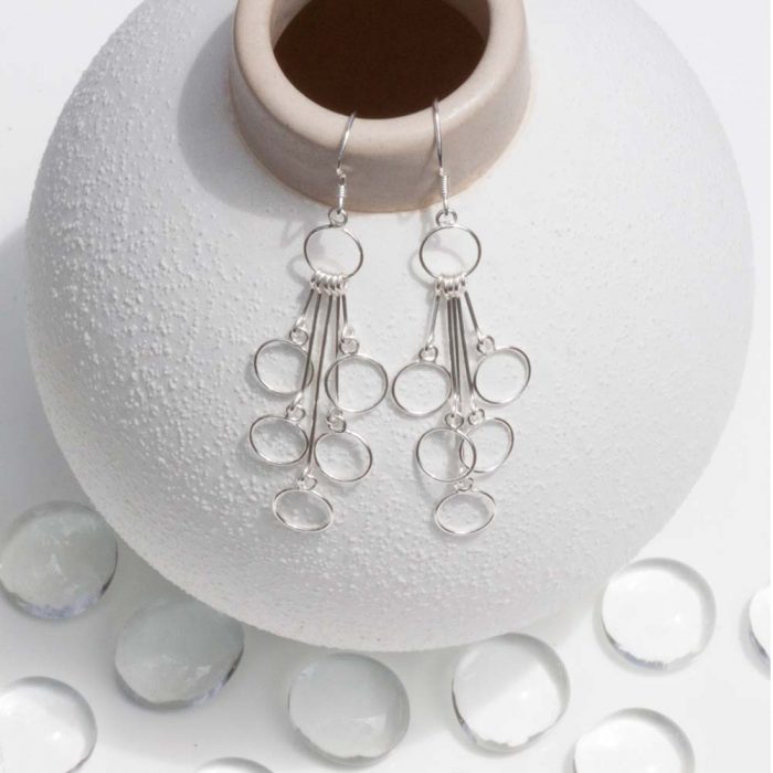 Silver Circle Earrings