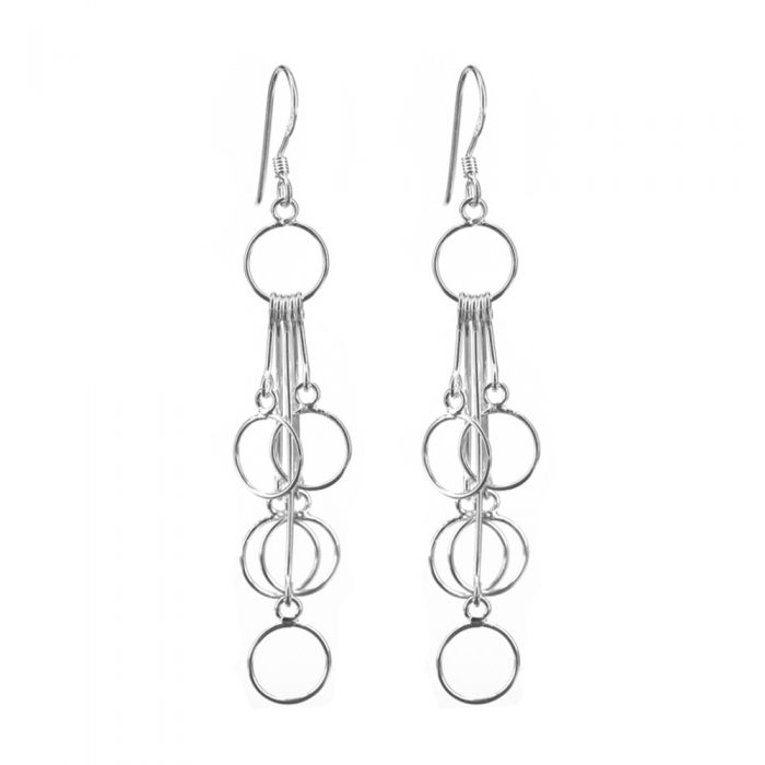 Silver Circle Earrings