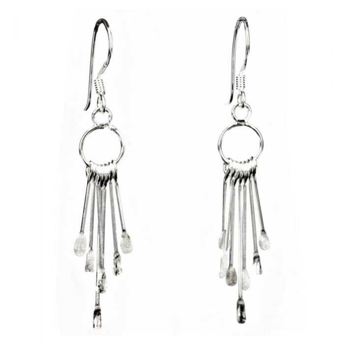 Silver Tipped Wire Earrings