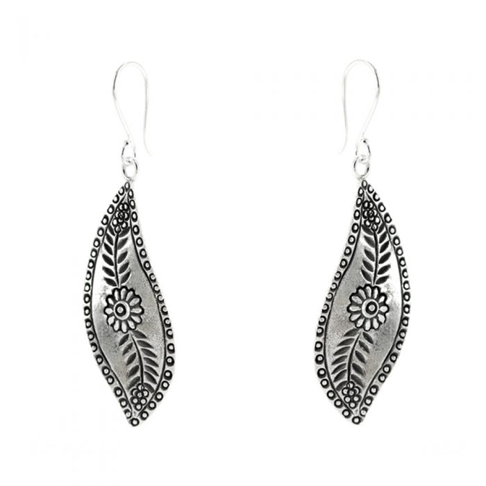 Silver Leaf Earrings