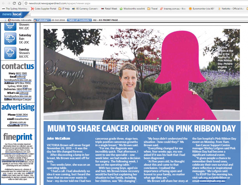 hornsby advocate feature