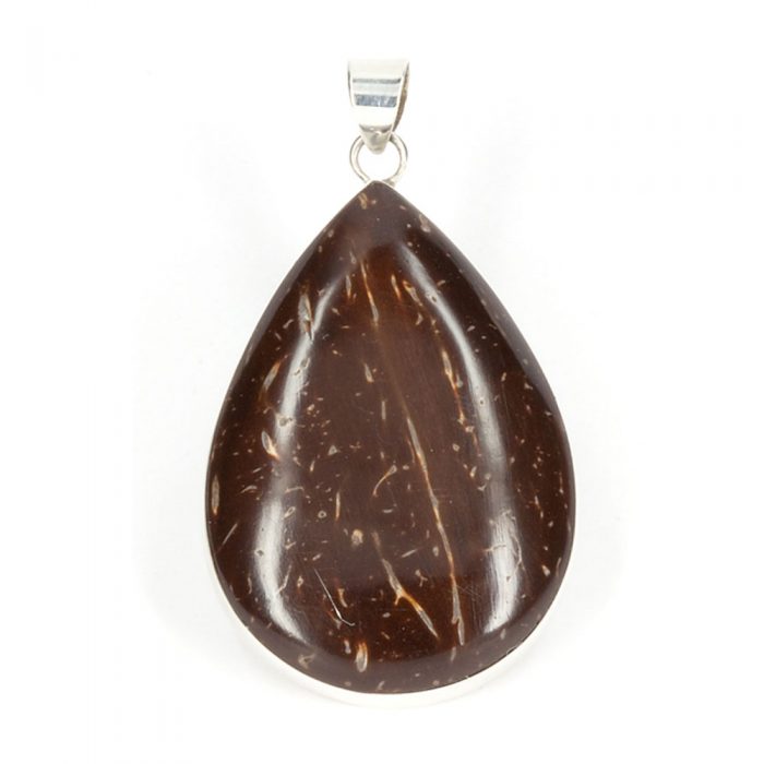 Coconut Wood Silver Pendant