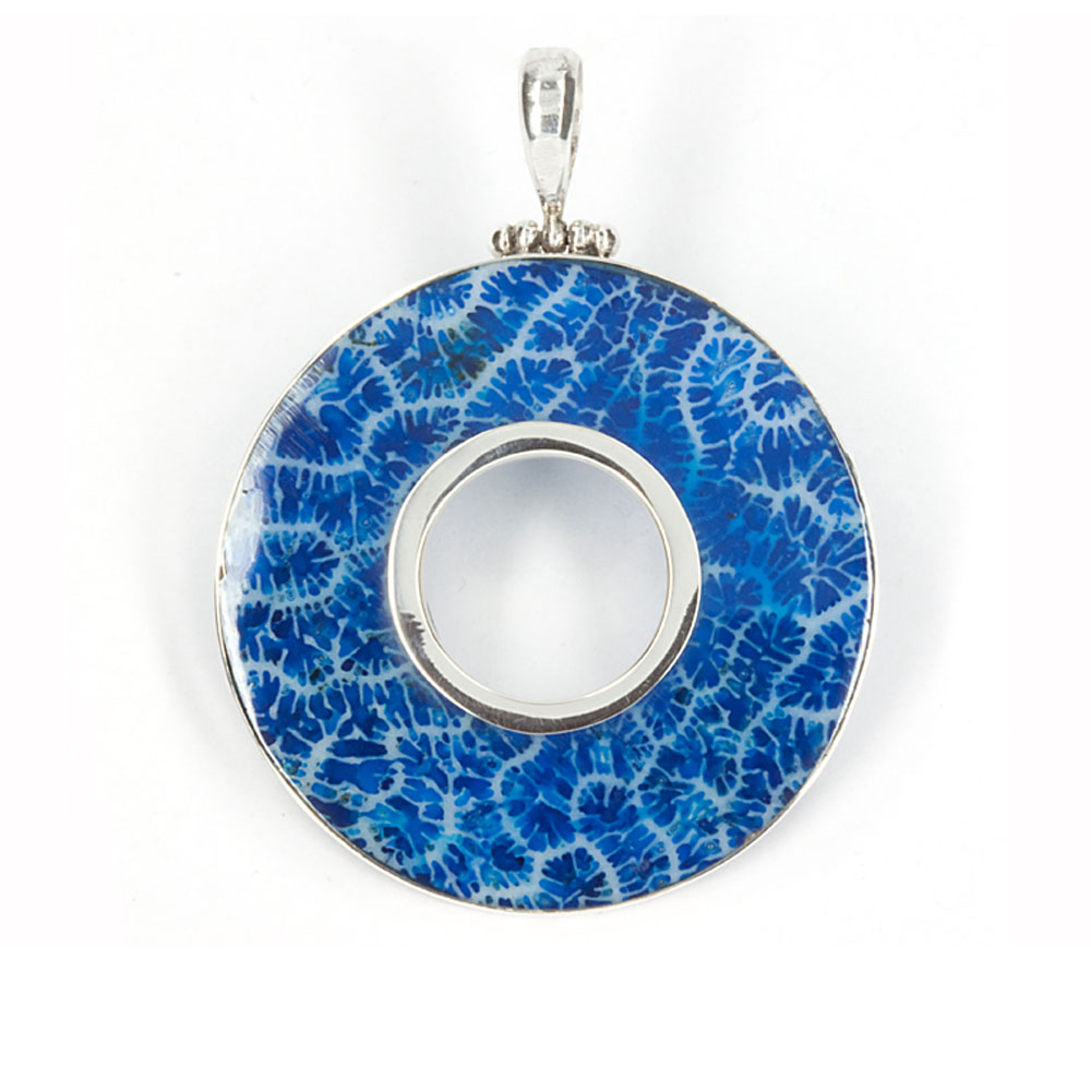 blue coral pendant