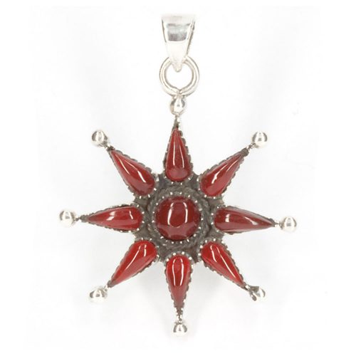 Red Coral Star Pendant
