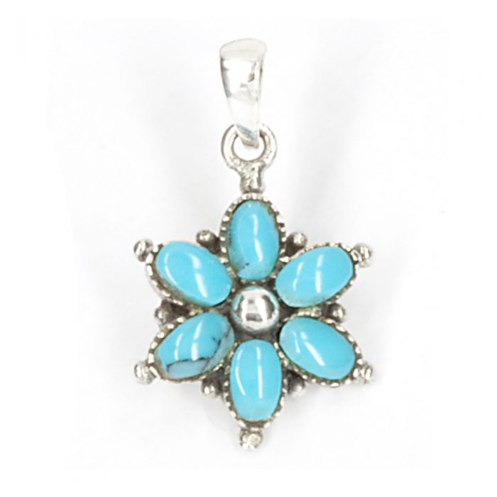 Turquoise Flower Pendant